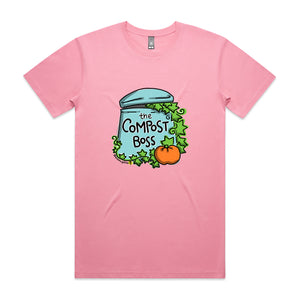 Compost Boss Tee by Lonely Kids Club. All clothing from our T-shirts to our shorts and hoodies are ethically made, and printed packed and shipped from Sydney.