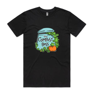 Compost Boss Tee by Lonely Kids Club. All clothing from our T-shirts to our shorts and hoodies are ethically made, and printed packed and shipped from Sydney.