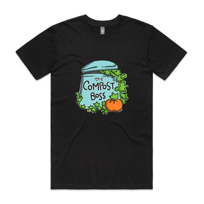 Compost Boss Tee by Lonely Kids Club. All clothing from our T-shirts to our shorts and hoodies are ethically made, and printed packed and shipped from Sydney.