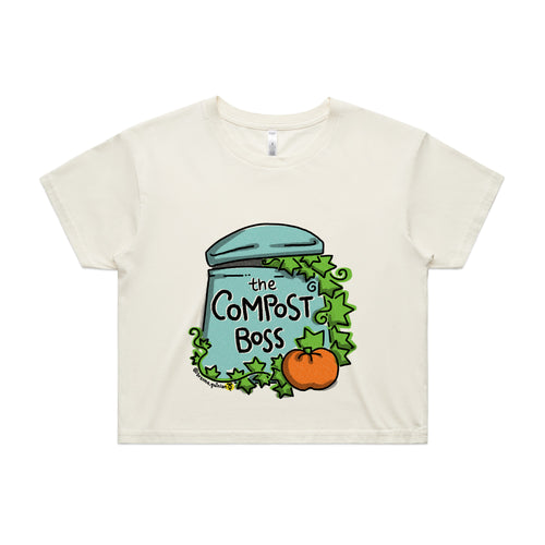 Compost Boss Tee by Lonely Kids Club. All clothing from our T-shirts to our shorts and hoodies are ethically made, and printed packed and shipped from Sydney.
