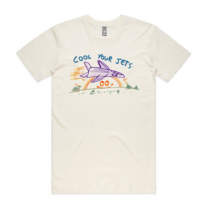 Cool Your Jets Tee by Lonely Kids Club. All clothing from our T-shirts to our shorts and hoodies are ethically made, and printed packed and shipped from Sydney.