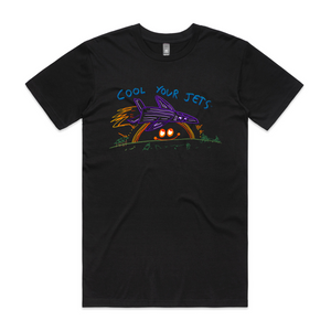 Cool Your Jets Tee by Lonely Kids Club. All clothing from our T-shirts to our shorts and hoodies are ethically made, and printed packed and shipped from Sydney.