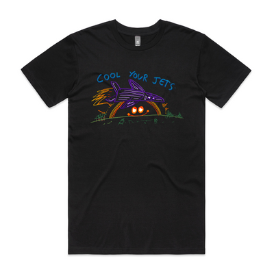 Cool Your Jets Tee by Lonely Kids Club. All clothing from our T-shirts to our shorts and hoodies are ethically made, and printed packed and shipped from Sydney.