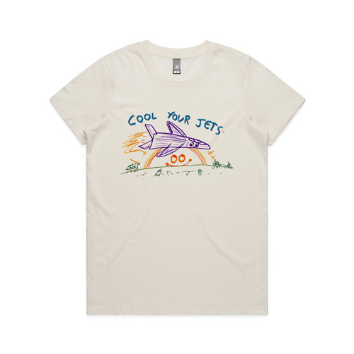 Cool Your Jets Tee by Lonely Kids Club. All clothing from our T-shirts to our shorts and hoodies are ethically made, and printed packed and shipped from Sydney.