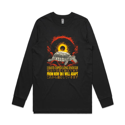 Coped Long Enough Tee by Lonely Kids Club. All clothing from our T-shirts to our shorts and hoodies are ethically made, and printed packed and shipped from Sydney.