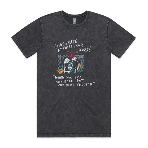 Corporate Affairs Tee by Lonely Kids Club. All clothing from our T-shirts to our shorts and hoodies are ethically made, and printed packed and shipped from Sydney.