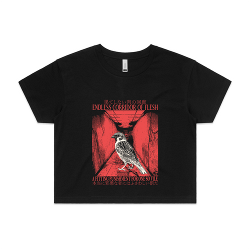 Corridor Of Flesh Tee by Lonely Kids Club. All clothing from our T-shirts to our shorts and hoodies are ethically made, and printed packed and shipped from Sydney.