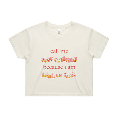 Cost Of Living Tee by Lonely Kids Club. All clothing from our T-shirts to our shorts and hoodies are ethically made, and printed packed and shipped from Sydney.