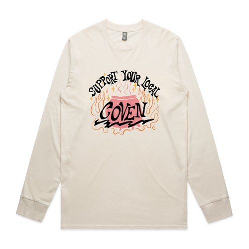 Support Your Local Coven Tee by Lonely Kids Club. All clothing from our T-shirts to our shorts and hoodies are ethically made, and printed packed and shipped from Sydney.