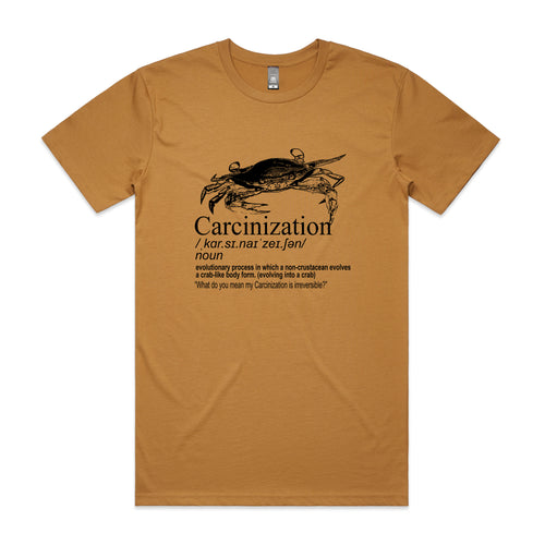 Carcinization Tee by Lonely Kids Club. All clothing from our T-shirts to our shorts and hoodies are ethically made, and printed packed and shipped from Sydney.