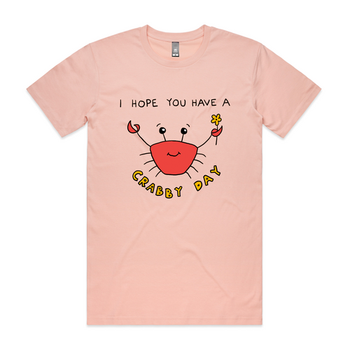 Crabby Day Tee by Lonely Kids Club. All clothing from our T-shirts to our shorts and hoodies are ethically made, and printed packed and shipped from Sydney.