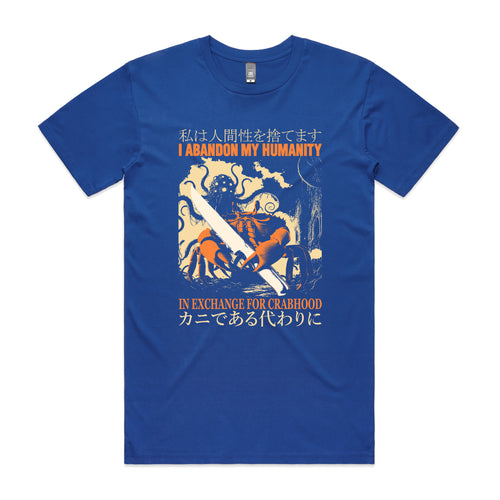 Crabhood Tee by Lonely Kids Club. All clothing from our T-shirts to our shorts and hoodies are ethically made, and printed packed and shipped from Sydney.