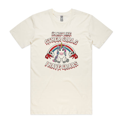 I Have Crabs Tee by Lonely Kids Club. All clothing from our T-shirts to our shorts and hoodies are ethically made, and printed packed and shipped from Sydney.