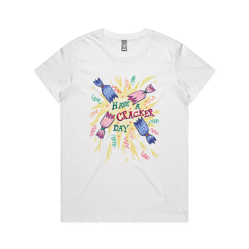 Cracker Day Tee by Lonely Kids Club. All clothing from our T-shirts to our shorts and hoodies are ethically made, and printed packed and shipped from Sydney.