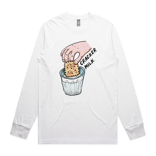 CrackerMilk Illustrated Logo Tee by Lonely Kids Club. All clothing from our T-shirts to our shorts and hoodies are ethically made, and printed packed and shipped from Sydney.