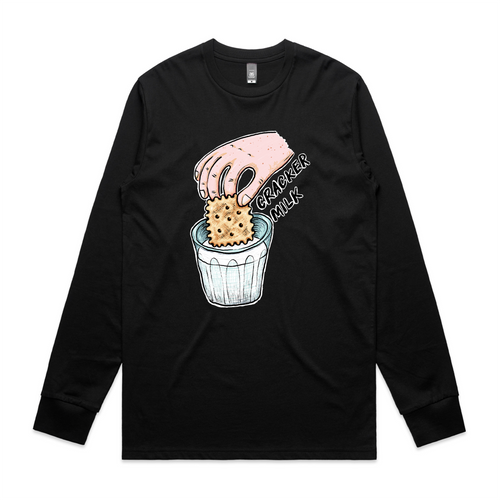 CrackerMilk Illustrated Logo Tee by Lonely Kids Club. All clothing from our T-shirts to our shorts and hoodies are ethically made, and printed packed and shipped from Sydney.