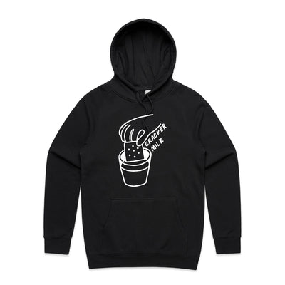 CrackerMilk Logo Hoodie by Lonely Kids Club. All clothing from our T-shirts to our shorts and hoodies are ethically made, and printed packed and shipped from Sydney.
