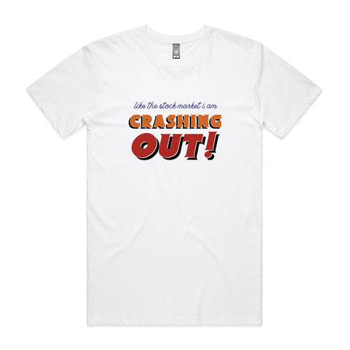 Crashing Out Tee by Lonely Kids Club. All clothing from our T-shirts to our shorts and hoodies are ethically made, and printed packed and shipped from Sydney.