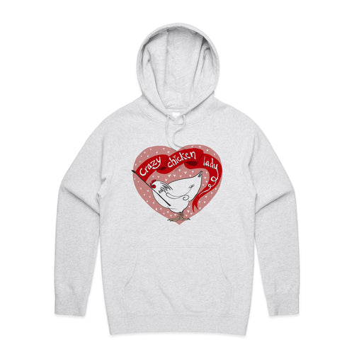 Crazy Chicken Lady Hoodie by Lonely Kids Club. All clothing from our T-shirts to our shorts and hoodies are ethically made, and printed packed and shipped from Sydney.