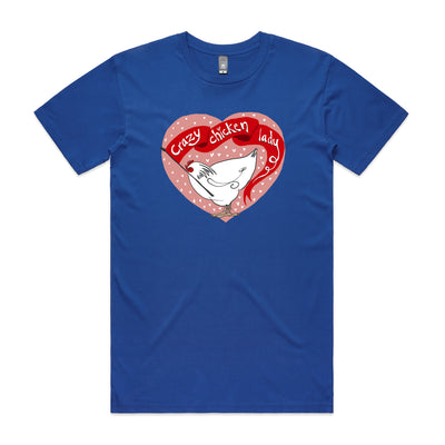 Crazy Chicken Lady Tee by Lonely Kids Club. All clothing from our T-shirts to our shorts and hoodies are ethically made, and printed packed and shipped from Sydney.