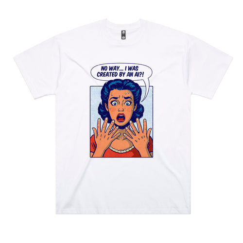 Created By An A.I. Tee by Lonely Kids Club. All clothing from our T-shirts to our shorts and hoodies are ethically made, and printed packed and shipped from Sydney.