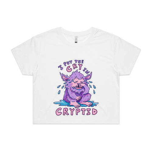 Cry In Cryptid Tee by Lonely Kids Club. All clothing from our T-shirts to our shorts and hoodies are ethically made, and printed packed and shipped from Sydney.