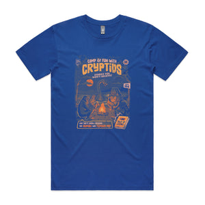 Cryptid Camp Tee by Lonely Kids Club. All clothing from our T-shirts to our shorts and hoodies are ethically made, and printed packed and shipped from Sydney.