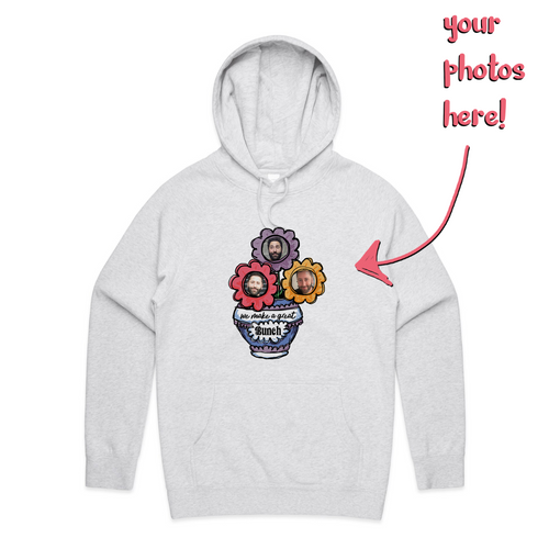 Custom Bouquet Hoodie by Lonely Kids Club. All clothing from our T-shirts to our shorts and hoodies are ethically made, and printed packed and shipped from Sydney.