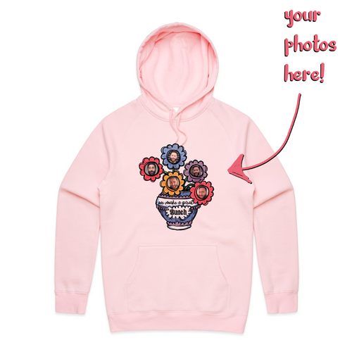 Custom Bouquet Hoodie by Lonely Kids Club. All clothing from our T-shirts to our shorts and hoodies are ethically made, and printed packed and shipped from Sydney.