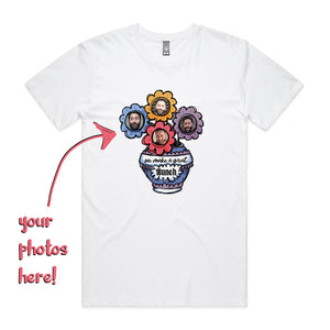 Custom Bouquet Tee by Lonely Kids Club. All clothing from our T-shirts to our shorts and hoodies are ethically made, and printed packed and shipped from Sydney.