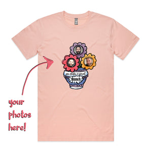 Custom Bouquet Tee by Lonely Kids Club. All clothing from our T-shirts to our shorts and hoodies are ethically made, and printed packed and shipped from Sydney.