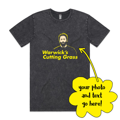 Custom Cutting Grass Tee by Lonely Kids Club. All clothing from our T-shirts to our shorts and hoodies are ethically made, and printed packed and shipped from Sydney.