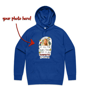 Custom Favourite Mum Hoodie by Lonely Kids Club. All clothing from our T-shirts to our shorts and hoodies are ethically made, and printed packed and shipped from Sydney.