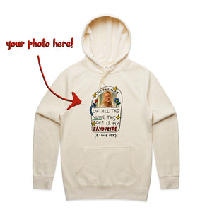 Custom Favourite Mum Hoodie by Lonely Kids Club. All clothing from our T-shirts to our shorts and hoodies are ethically made, and printed packed and shipped from Sydney.