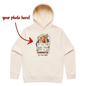 Custom Favourite Mum Hoodie by Lonely Kids Club. All clothing from our T-shirts to our shorts and hoodies are ethically made, and printed packed and shipped from Sydney.