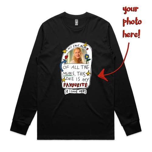 Custom Favourite Mum Tee by Lonely Kids Club. All clothing from our T-shirts to our shorts and hoodies are ethically made, and printed packed and shipped from Sydney.