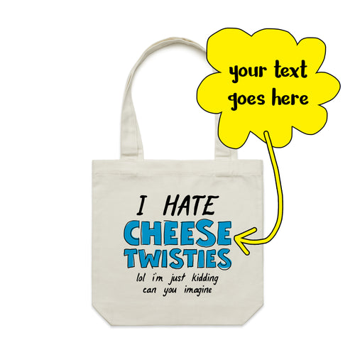 Custom Hate Tote by Lonely Kids Club. All clothing from our T-shirts to our shorts and hoodies are ethically made, and printed packed and shipped from Sydney.
