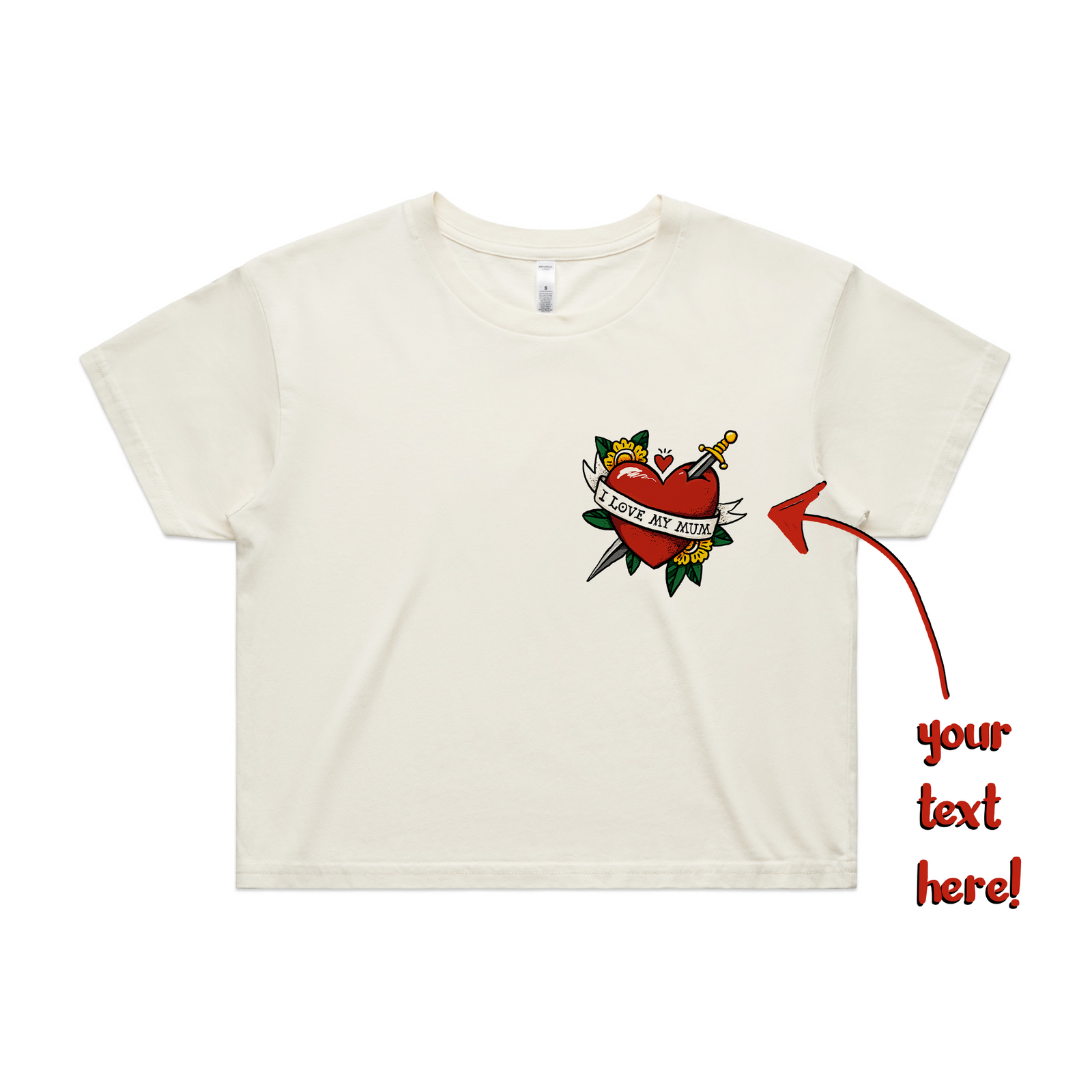 Custom Heart Tattoo Tee