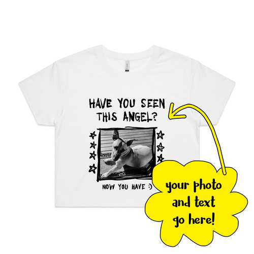 Custom Missing Poster Tee by Lonely Kids Club. All clothing from our T-shirts to our shorts and hoodies are ethically made, and printed packed and shipped from Sydney.