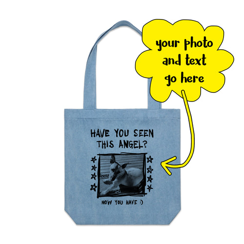 Custom Missing Poster Tote by Lonely Kids Club. All clothing from our T-shirts to our shorts and hoodies are ethically made, and printed packed and shipped from Sydney.