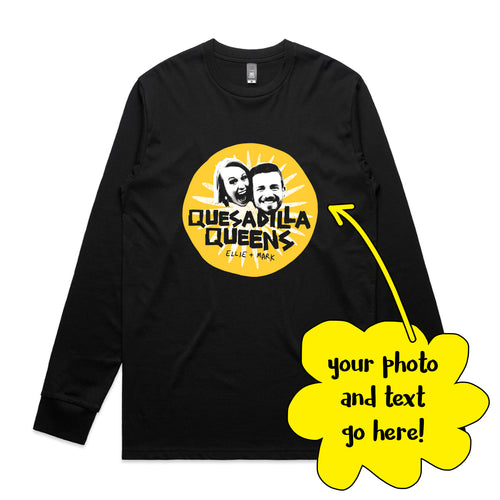 Custom Quesadilla Queens Tee by Lonely Kids Club. All clothing from our T-shirts to our shorts and hoodies are ethically made, and printed packed and shipped from Sydney.