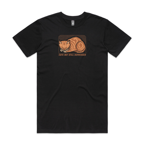 Cute But Still Depressed Tee by Lonely Kids Club. All clothing from our T-shirts to our shorts and hoodies are ethically made, and printed packed and shipped from Sydney.