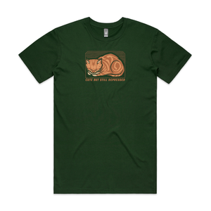 Cute But Still Depressed Tee by Lonely Kids Club. All clothing from our T-shirts to our shorts and hoodies are ethically made, and printed packed and shipped from Sydney.