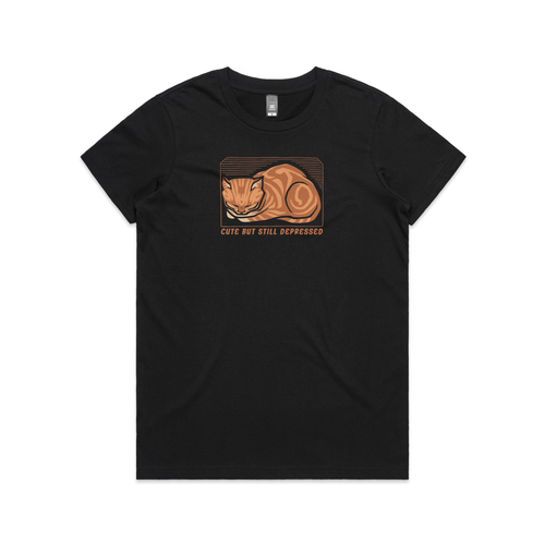 Cute But Still Depressed Tee by Lonely Kids Club. All clothing from our T-shirts to our shorts and hoodies are ethically made, and printed packed and shipped from Sydney.