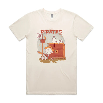 Cute Pirates Tee by Lonely Kids Club. All clothing from our T-shirts to our shorts and hoodies are ethically made, and printed packed and shipped from Sydney.