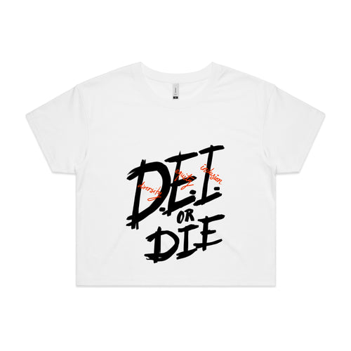 D.E.I. Or Die Tee by Lonely Kids Club. All clothing from our T-shirts to our shorts and hoodies are ethically made, and printed packed and shipped from Sydney.