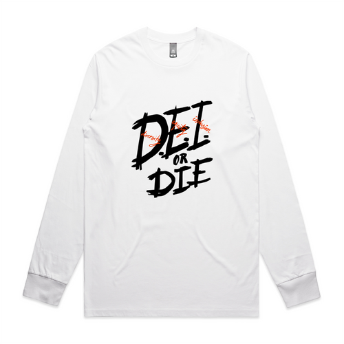 D.E.I. Or Die Tee by Lonely Kids Club. All clothing from our T-shirts to our shorts and hoodies are ethically made, and printed packed and shipped from Sydney.