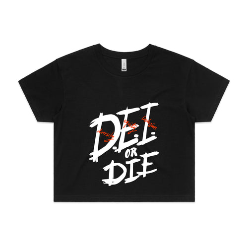 D.E.I. Or Die Tee by Lonely Kids Club. All clothing from our T-shirts to our shorts and hoodies are ethically made, and printed packed and shipped from Sydney.