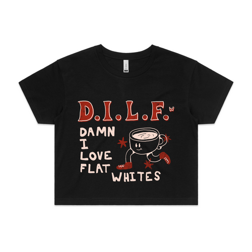 DILF Tee by Lonely Kids Club. All clothing from our T-shirts to our shorts and hoodies are ethically made, and printed packed and shipped from Sydney.