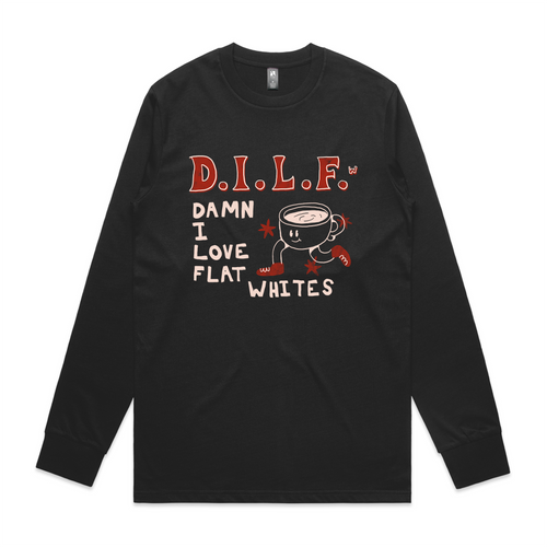 DILF Tee by Lonely Kids Club. All clothing from our T-shirts to our shorts and hoodies are ethically made, and printed packed and shipped from Sydney.